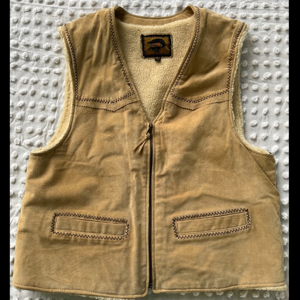 SOLD Suede warm vest